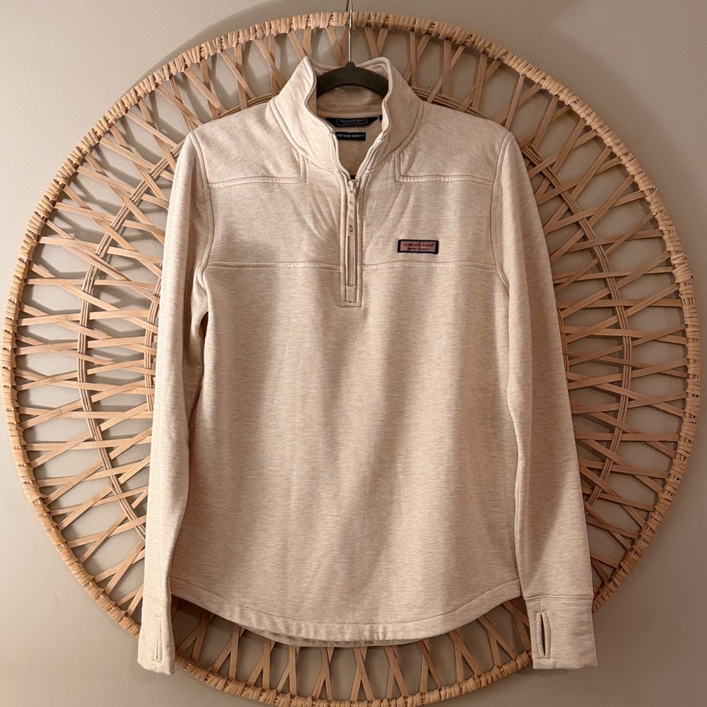 Vineyard Vines Cream Cowl Neck Sweater